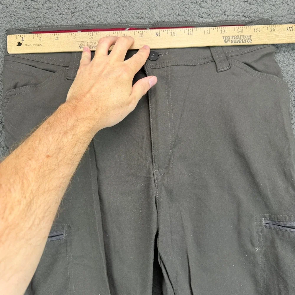 Wrangler ATG Mens 32x32 Gray Synthetic Utility Outdoor Hiking Cargo Pants
